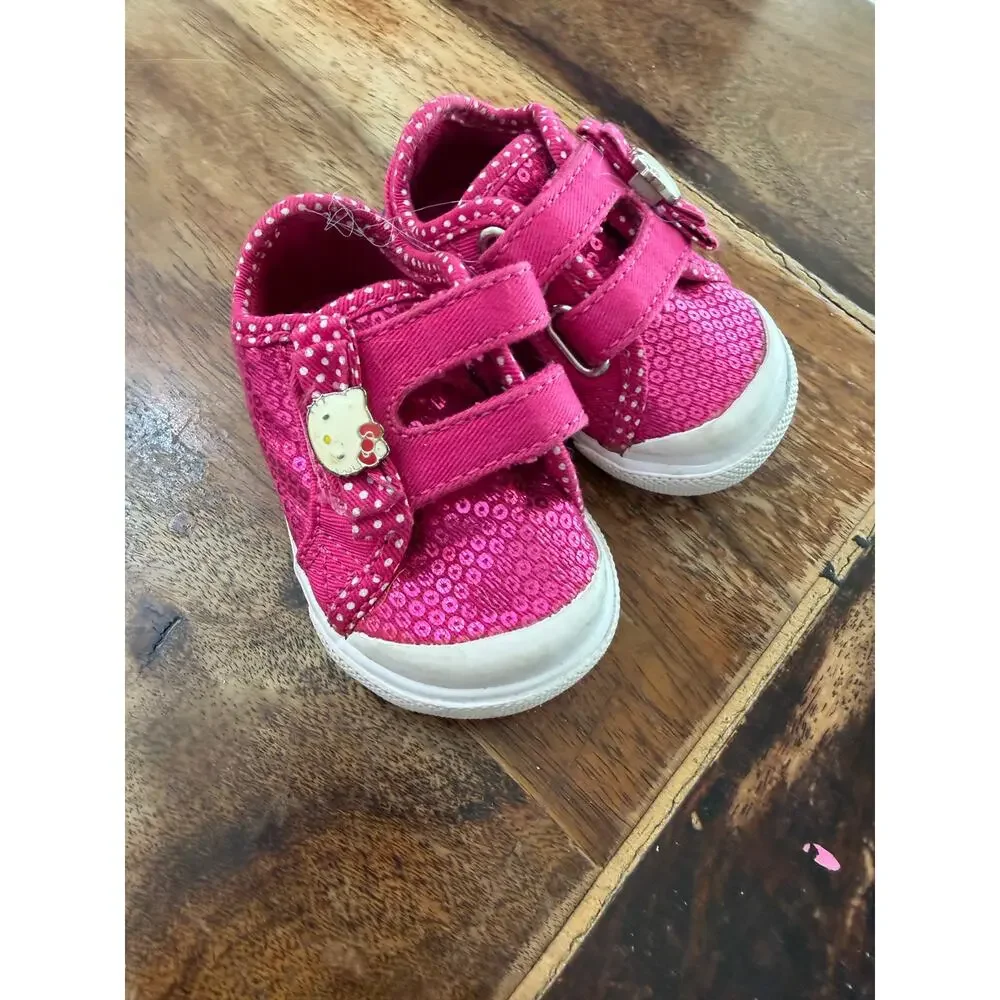 Keds Sneakers Hello Kitty Mimmy HL Glittery-Kitty Crib Pink White Size 1M